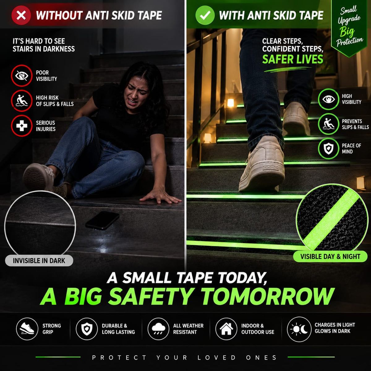 Anti Skid Tape Glow In The Dark