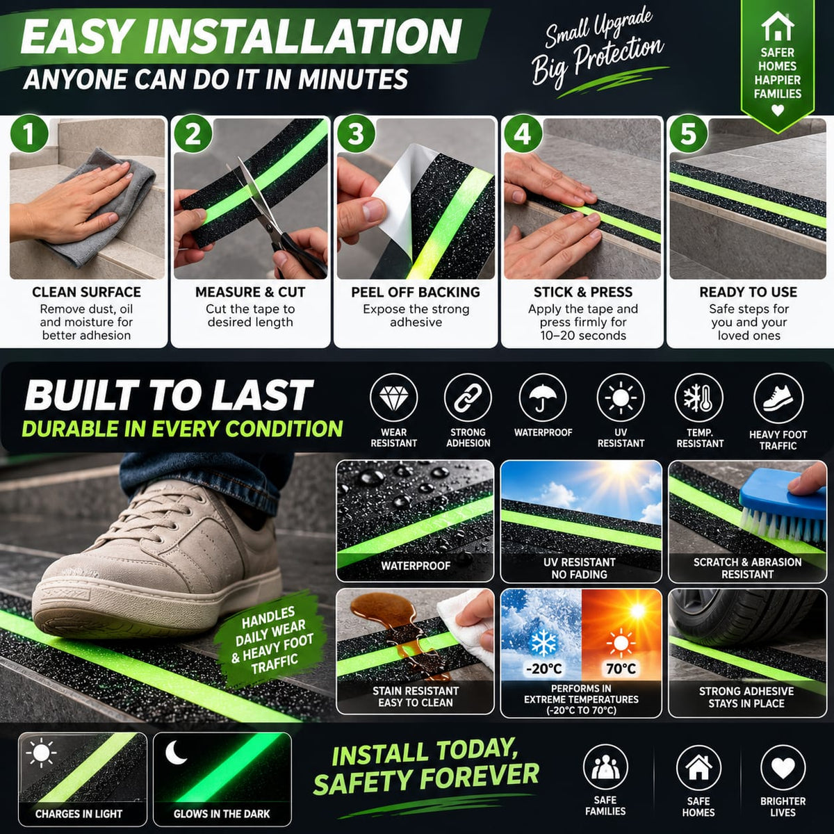 Anti Skid Tape Glow In The Dark