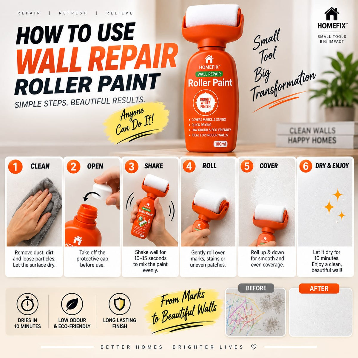 Wall Repair Roller Paint